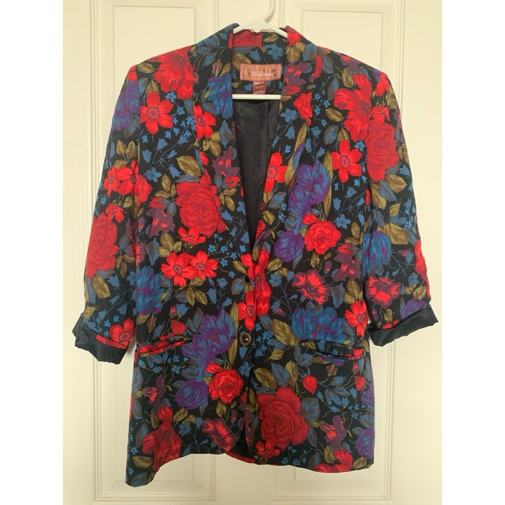 Vintage Worthington Floral Blazer Women’s Size 4P